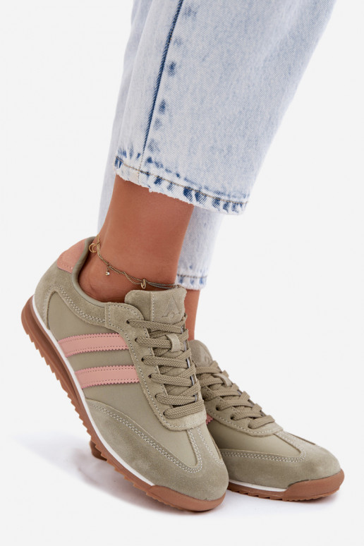 aus INildleder Sneakers Stilvollllschuhe Turnschuhe Feminin McArthur MA258IN grüne Farbe