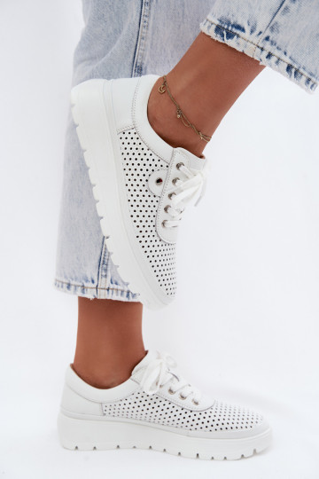 Haut mit durchbrochenen Elementen Schuhe Feminin Vinceza 79629 Zueiße Farbe