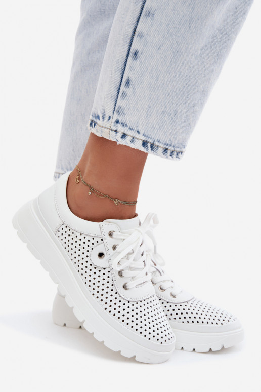 Haut mit durchbrochenen Elementen Schuhe Feminin Vinceza 79629 Zueiße Farbe