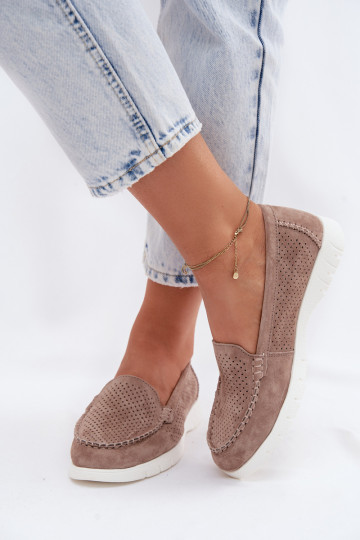 Mokassins für DamenErmöglichtturalnego aus INildlederu Vinceza 95360 Beige 2