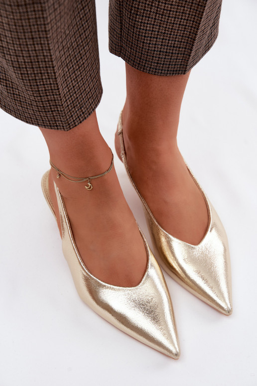 DamensandalenImitacji Skóry mit Absätzen goldene Farbe Averelle