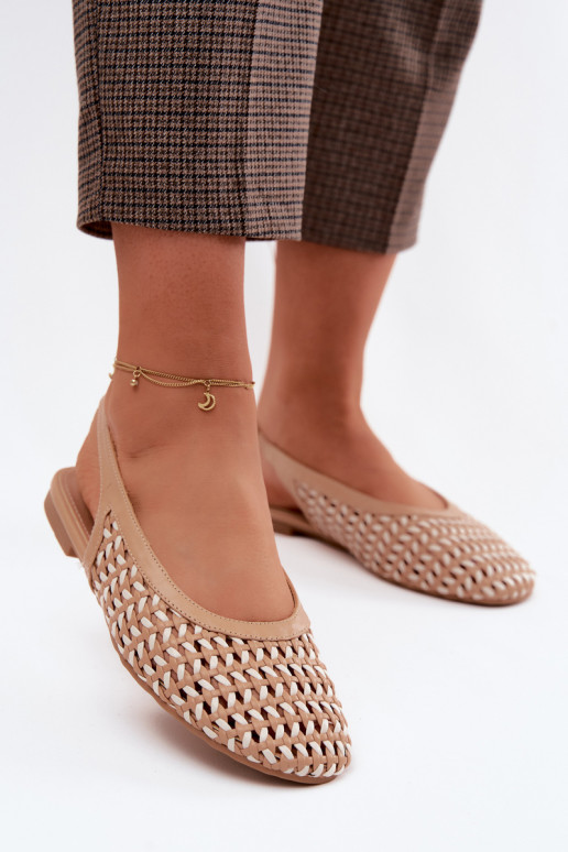 Braune Damensandalen mit Ausschnitt-Elementen Selviora