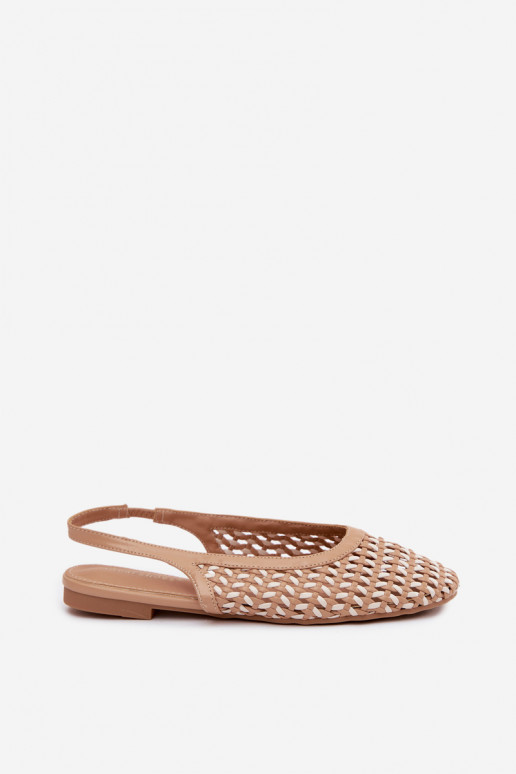 Braune Damensandalen mit Ausschnitt-Elementen Selviora