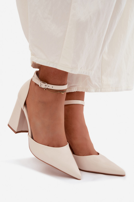 Schuhe mit AbsätzenImitacji Skóry elfenbeinfarbe Selvra