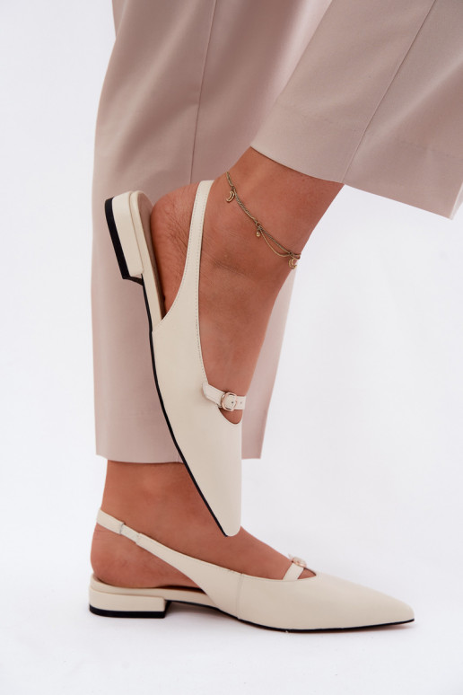 Damen-Sandalen mit breiten Absätzen Tai turiciejka K7449-22 elfenbeinfarben