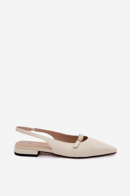 Damen-Sandalen mit breiten Absätzen Tai turiciejka K7449-22 elfenbeinfarben