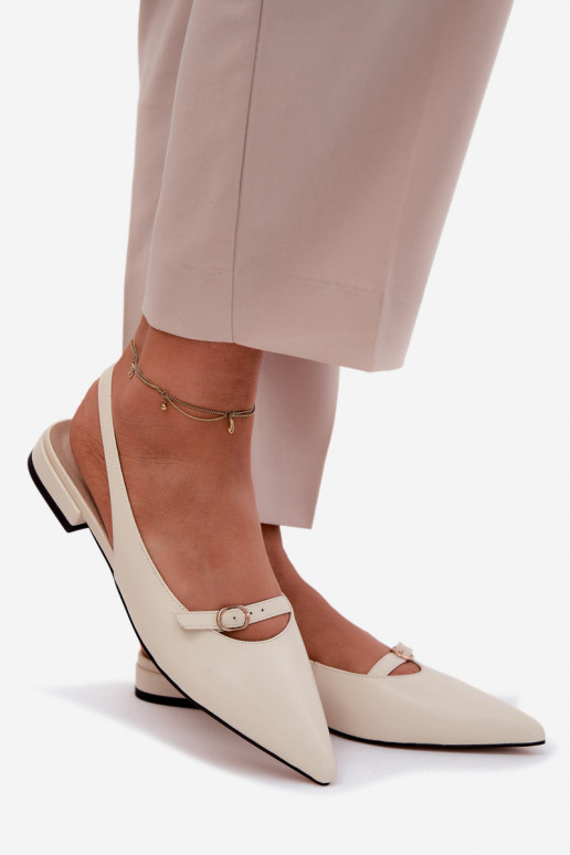 Damen-Sandalen mit breiten Absätzen Tai turiciejka K7449-22 elfenbeinfarben