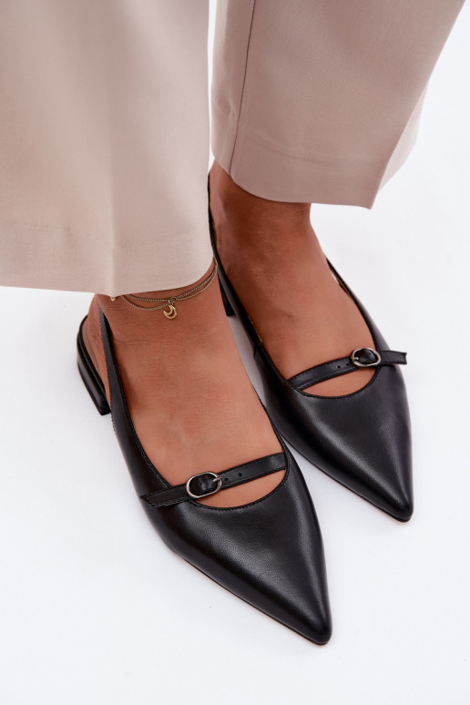 Damensandalen mit breiten Absätzen Es mussciejka K7449-01 schZuarze Farbe