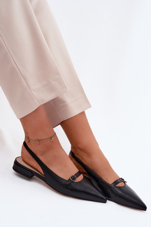 Damensandalen mit breiten Absätzen Es mussciejka K7449-01 schZuarze Farbe