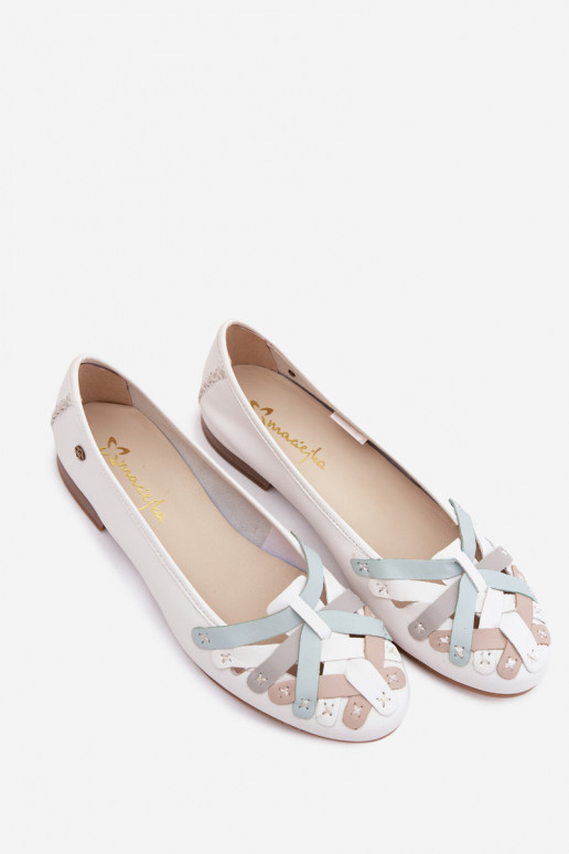 Ballerinas Es mussciejka P7542-11 Zueiße Farbe