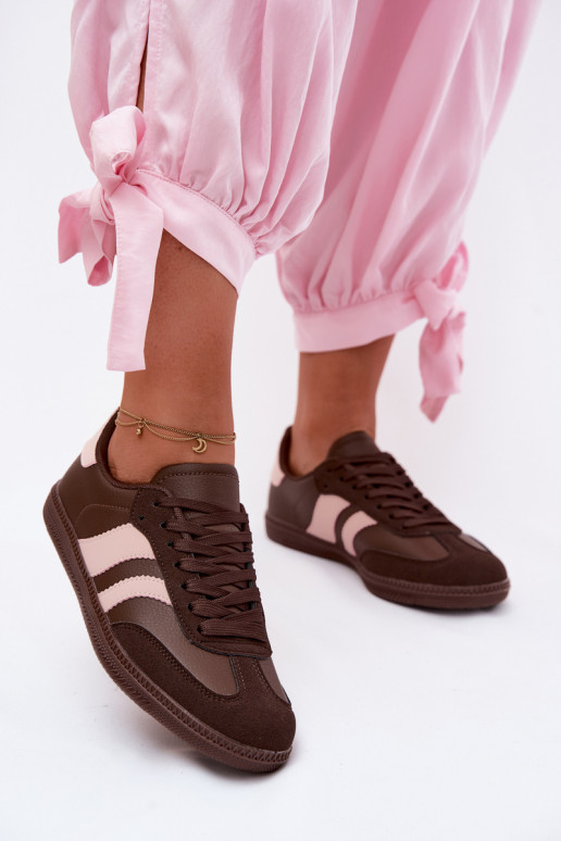 Damen Sportschuhe in schokoladenfarbener Lurea