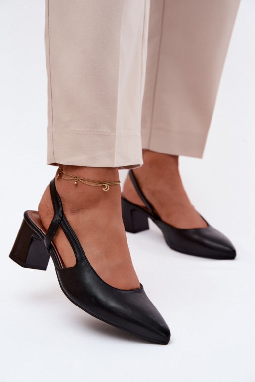 Damensandalen mit Absätzen Sergio Leone SK472 schZuarze Farbe