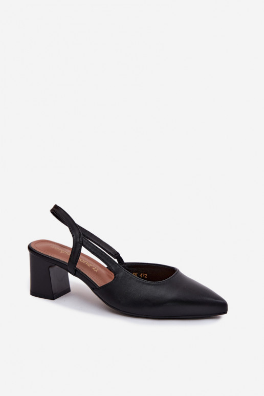 Damensandalen mit Absätzen Sergio Leone SK472 schZuarze Farbe