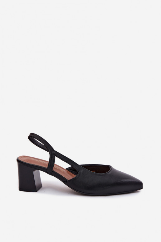 Damen Sandalen mit Absatz Sergio Leone SK472 in schwarzer Farbe