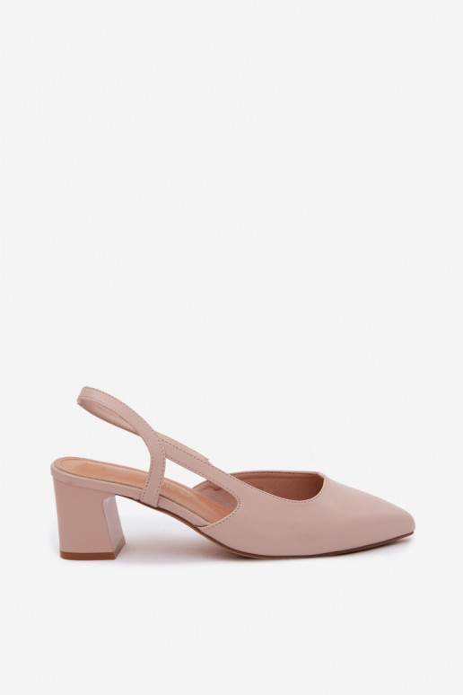 Damen Sandalen mit Absatz Sergio Leone SK472 in creme-rosa Farbe