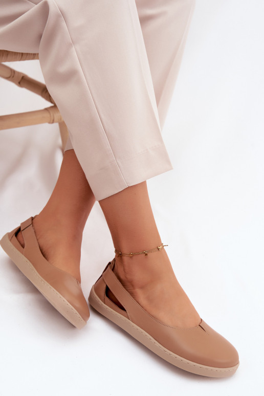 Ballerinas Barefoot Zazoo 10217 Cappuccino-Farbe