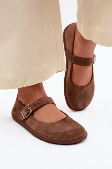 Barefoot Ballerinas aus Kunstleder in brauner Ausführung Zazoo 316