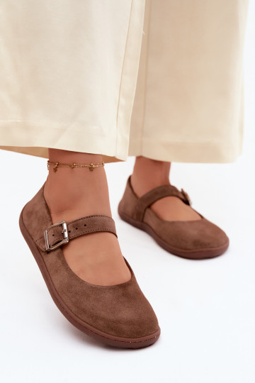 Barefoot Ballerinas aus Kunstleder in brauner Ausführung Zazoo 316 2