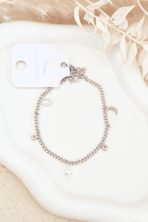 Fußkette mit Anhängern in silberfarben