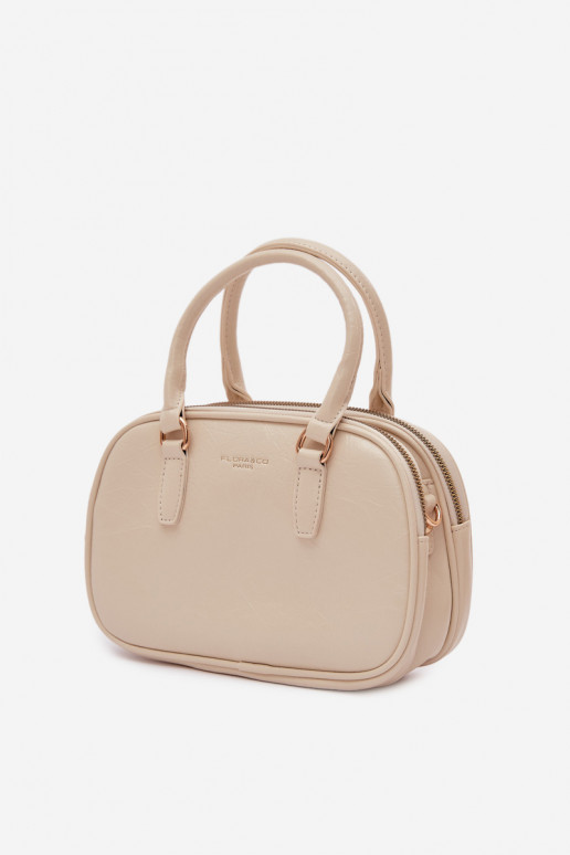 Helle Sandfarbene Reisetasche aus Kunstleder Soraya