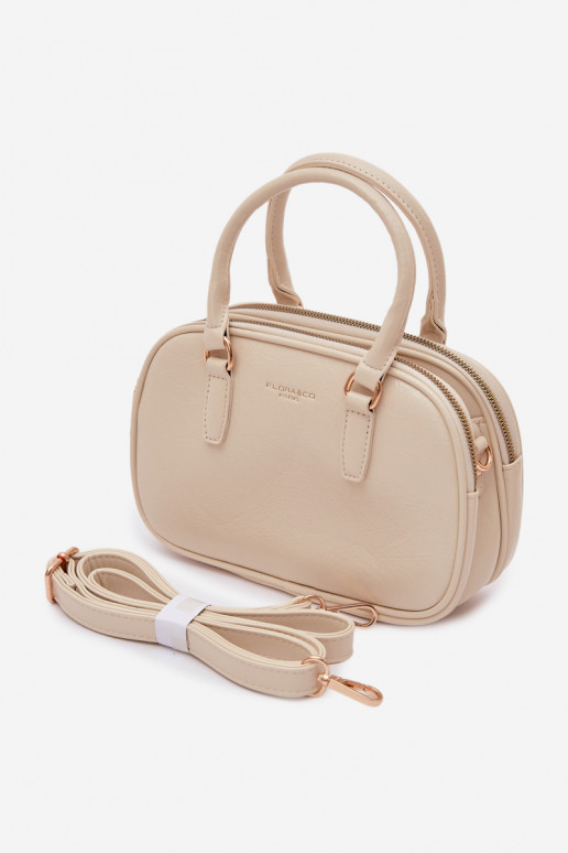 Helle Sandfarbene Reisetasche aus Kunstleder Soraya