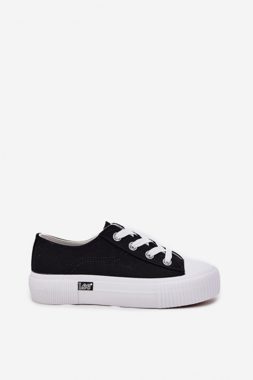 Bequeme Schuhe mit Plattform in Schwarz