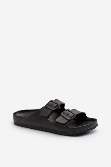 Herren leichte Sandalen mit Schnallen in schwarzer Farbe Avatara