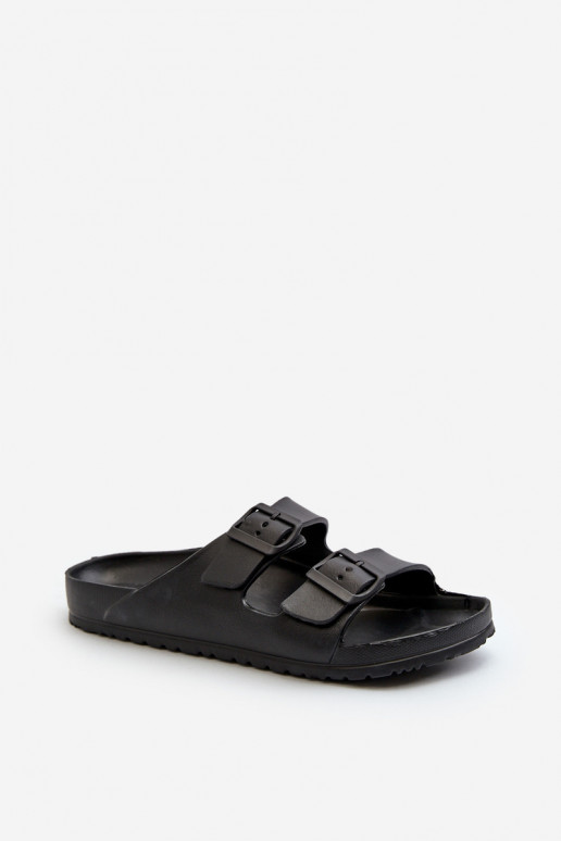 Herren leichte Sandalen mit Schnallen in schwarzer Farbe Avatara
