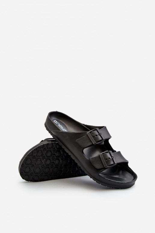 Herren leichte Sandalen mit Schnallen in schwarzer Farbe Avatara