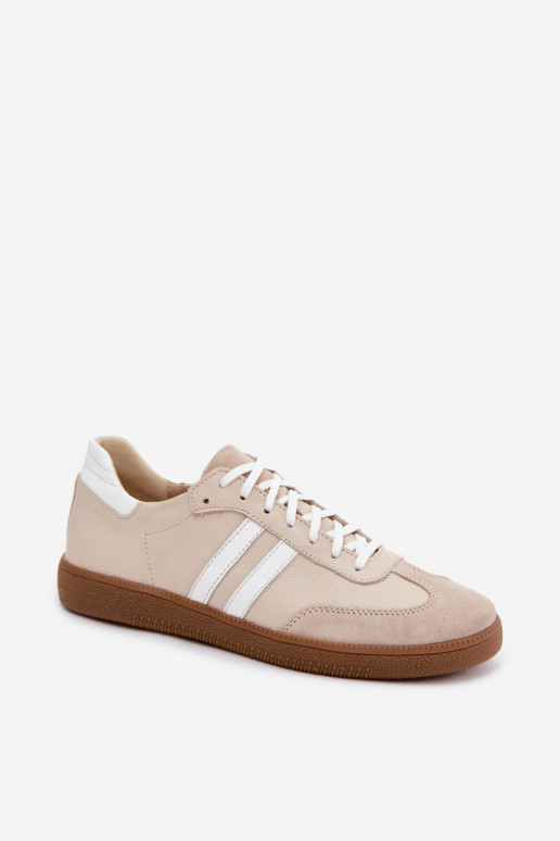 Zazoo N1068 Haut Niedrig Sneakers Stilvollllschuhe Feminin Beige