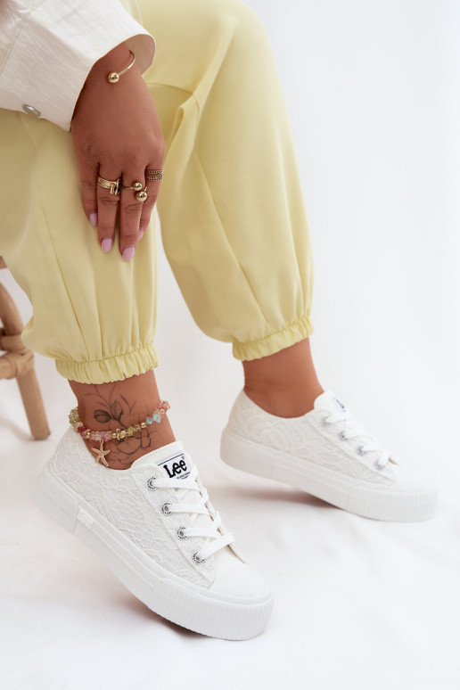 mit Spitzenmotiven Freizeitschuhe mit einer Plattform LEE ISLA LACE INOMEN LOIN 50261003.1FG Zueiße Farbe