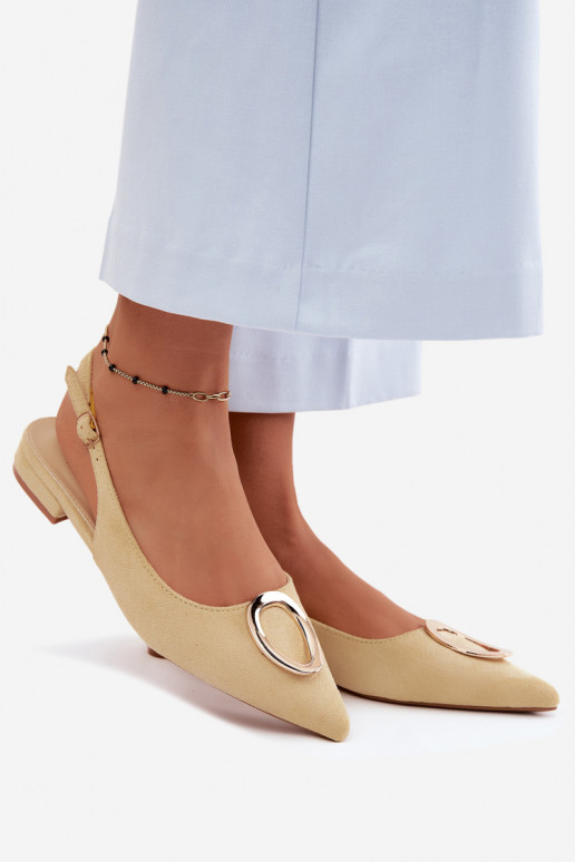 Damensandalen mit breiten Absätzen mit Ornamenten gelbe Farbe Sparkle