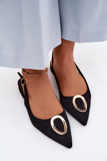 Damensandalen mit breiten Absätzen mit Ornamenten schZuarze Farbe Sparkle