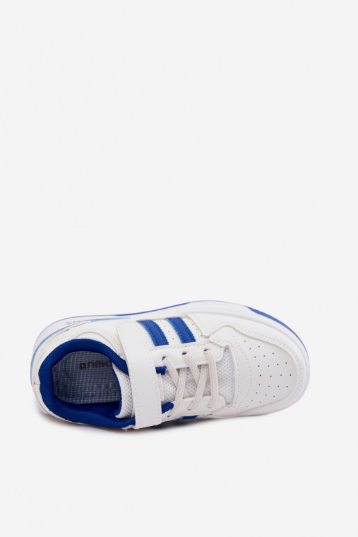 Kinder-Sneaker mit Klettverschlüssen in Weiß-Blau Neressa