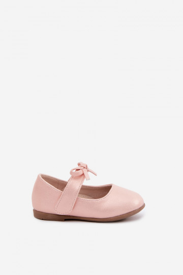 Kinder-Ballerinas mit Klettverschlüssen und Schleifen in Rosa Drippy 2
