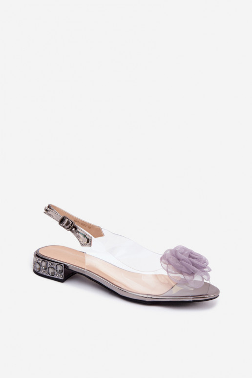 Damensandalen DurchschauenRose D&A MR61-9003 graue Farbe
