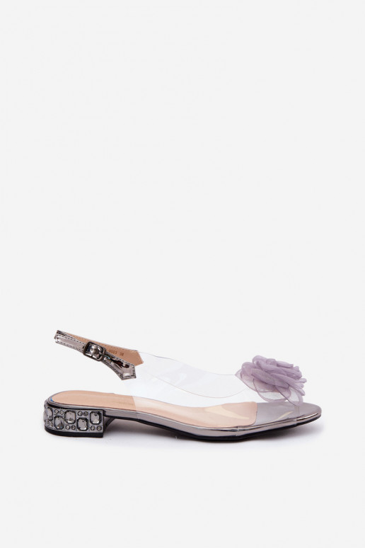 Damensandalen DurchschauenRose D&A MR61-9003 graue Farbe