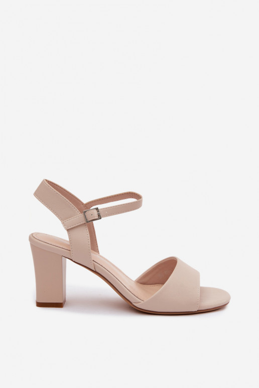 Damen-Sandalen mit hohen Absätzen Sergio Leone SK861 Beige