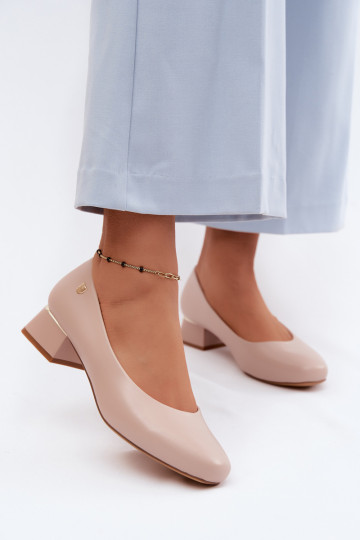 SchuheImitacji Skóry Klocke Sergio Leone PB417 Beige 2