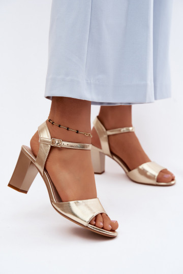 Sergio Leone SK861 Damen-Pumpsandalen in Gold