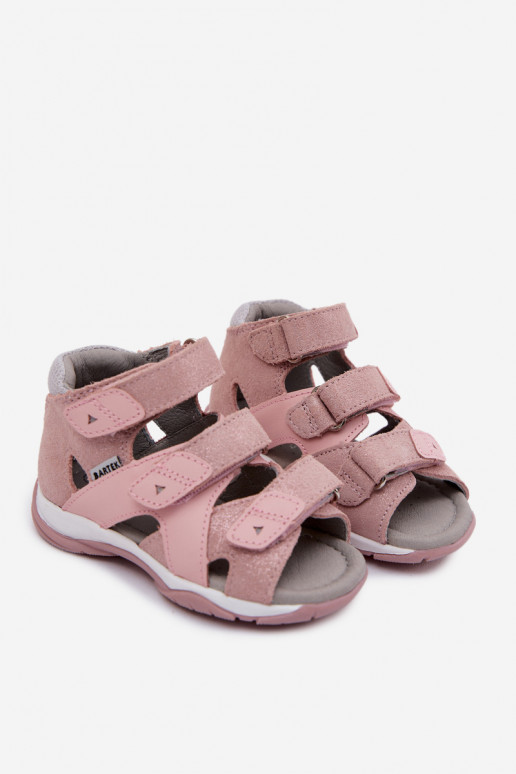Bartek 84405-85 glänzende Sandalen für Mädchen in Rosa