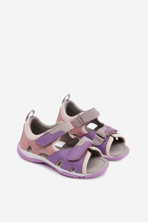 Bartek 84413-85 Ledersandalen für Kinder in Violett