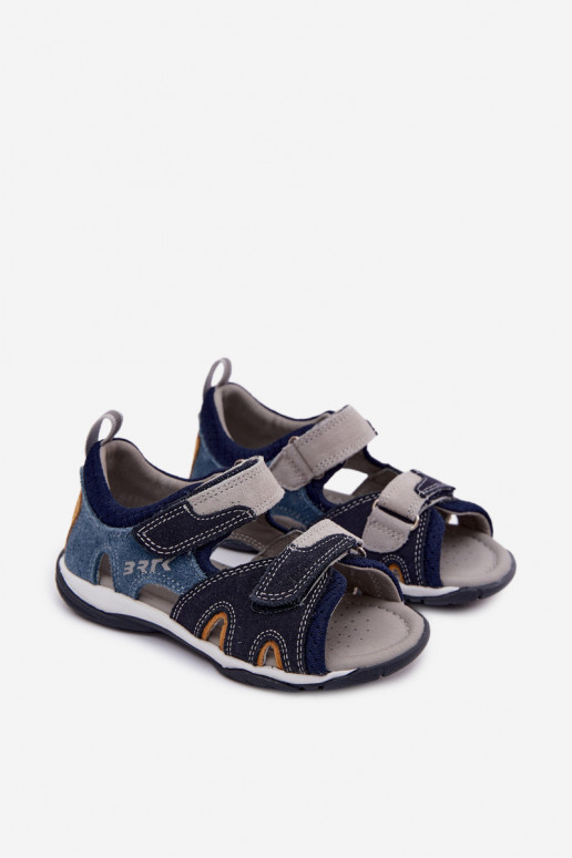 Bartek 84413-68 Ledersandalen für Jungen in Dunkelblau
