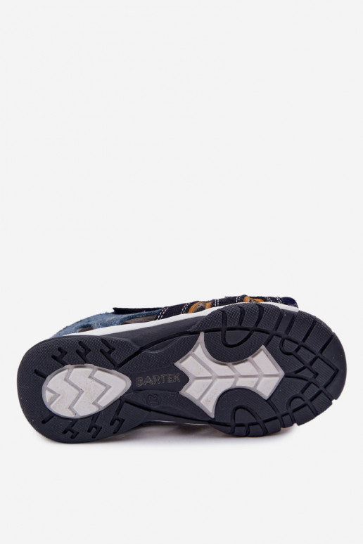 Bartek 84413-68 Ledersandalen für Jungen in Dunkelblau
