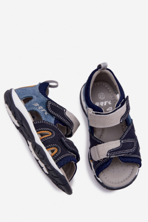 Bartek 84413-68 Ledersandalen für Jungen in Dunkelblau