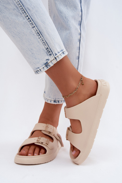 D.Franklin DFSH413003 leichte Damen-Slipper in Sandfarbe