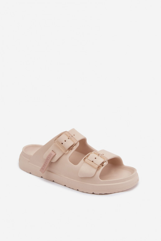 D.Franklin DFSH413003 leichte Damen-Slipper in Sandfarbe