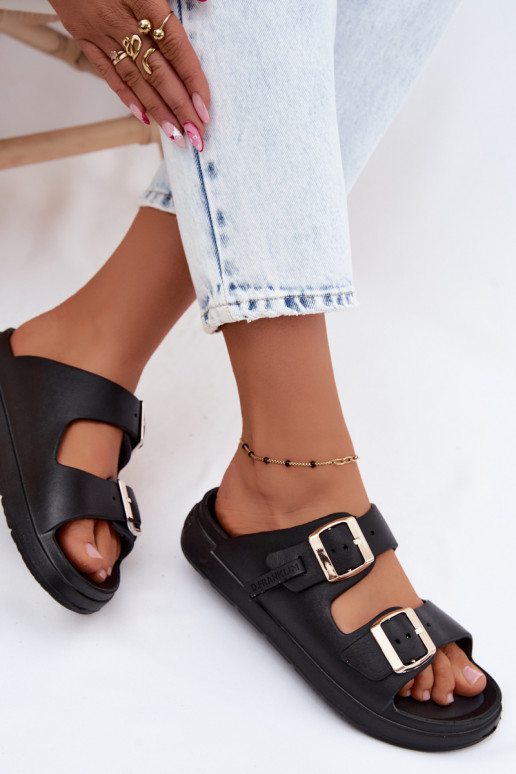 D.Franklin DFSH413001 leichte Damen-Slipper in Schwarz