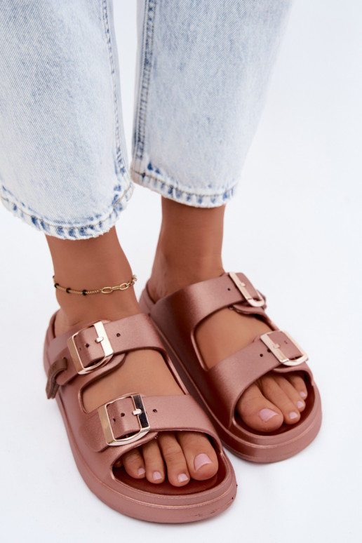 Leichte Damenschuhe mit Schnallen D.Franklin DFSH413002 roségold