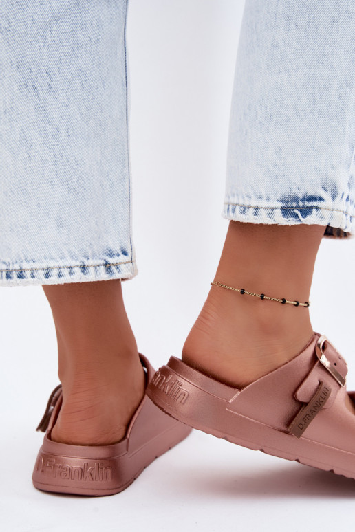 Leichte Damenschuhe mit Schnallen D.Franklin DFSH413002 roségold